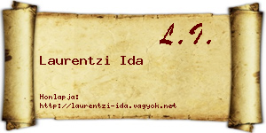 Laurentzi Ida névjegykártya
