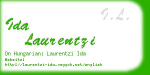 ida laurentzi business card